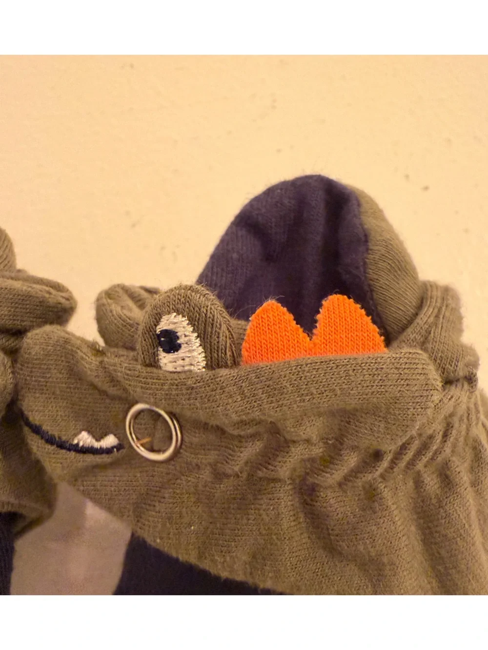 Robeez Baby Soft Sole Animal Slippers Green Navy 6–12 Months